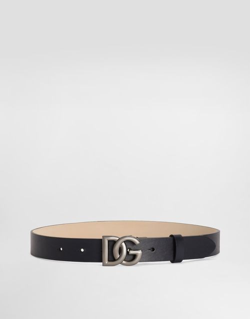 Calfskin logo belt