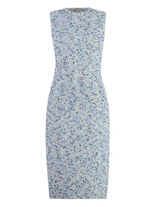 St. John sleeveless speckled midi dress - Blue