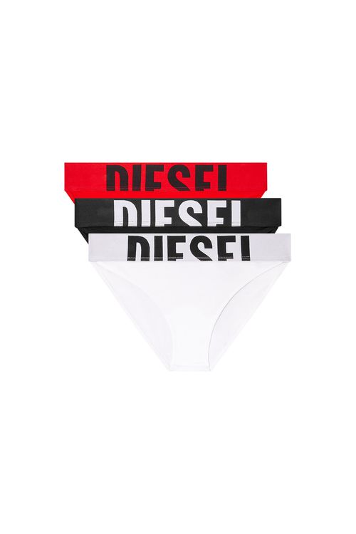 Three-pack briefs with cut-off logo - Panties - Woman - Multicolor