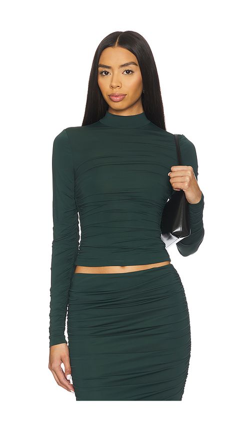 SEROYA Dulcie Ruched Top in Dark Green. - XXS also in L, M