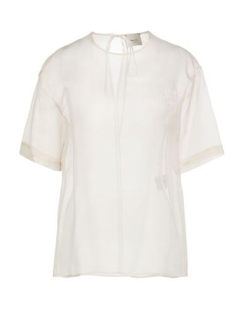Crème Woman Top Off white Size L Silk
