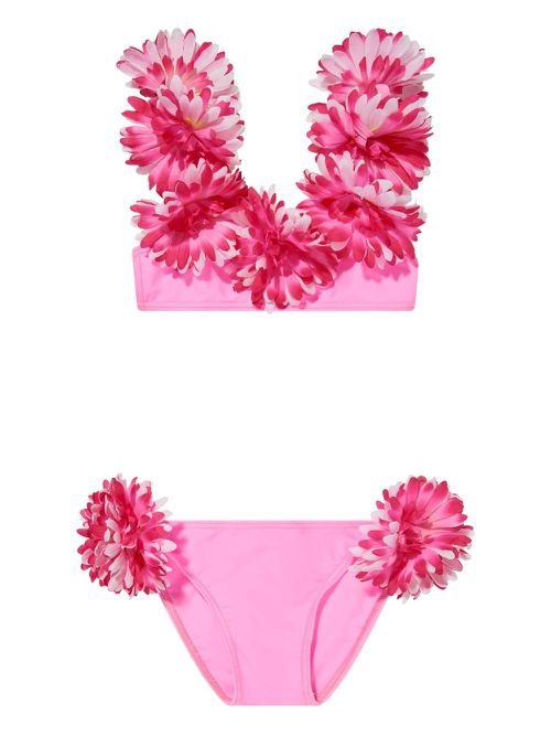 Flower-embellished bikini - Pink