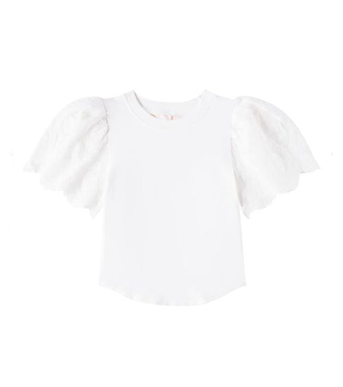 Petite Amalie Embroidered cotton T-shirt