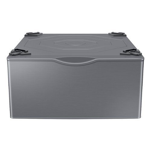 Washer/Dryer Laundry Pedestal with Storage Drawer - Platinum