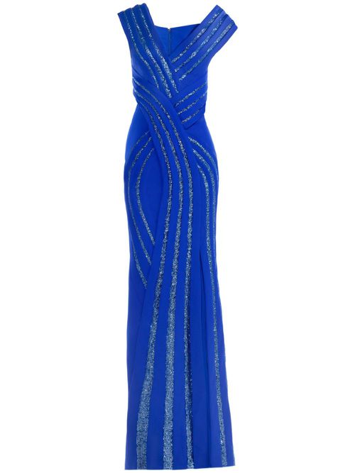 Pleated gown - Blue