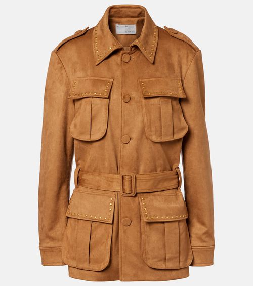 Studded belted field jacket