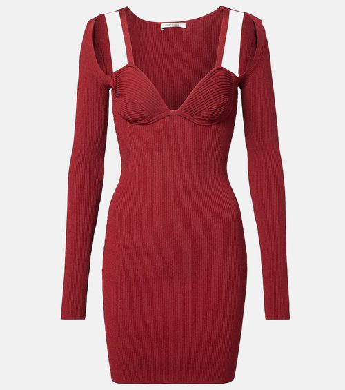 Cutout knitted minidress