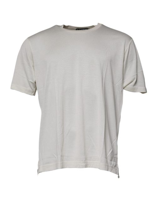 Silk-Cotton Blend T-Shirt — White