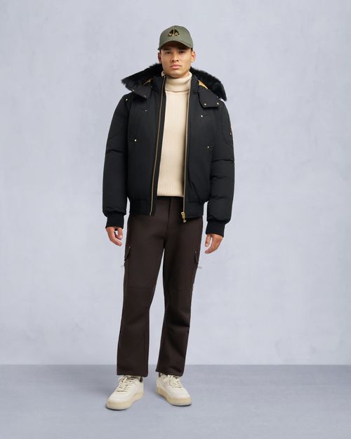 Moose Knuckles - Men's Gold Series Original Ballistic Down Bomber - Color: Black
