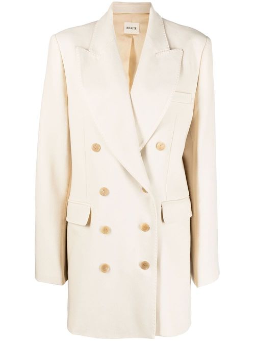 - Double-breasted Wool Blend Jacket