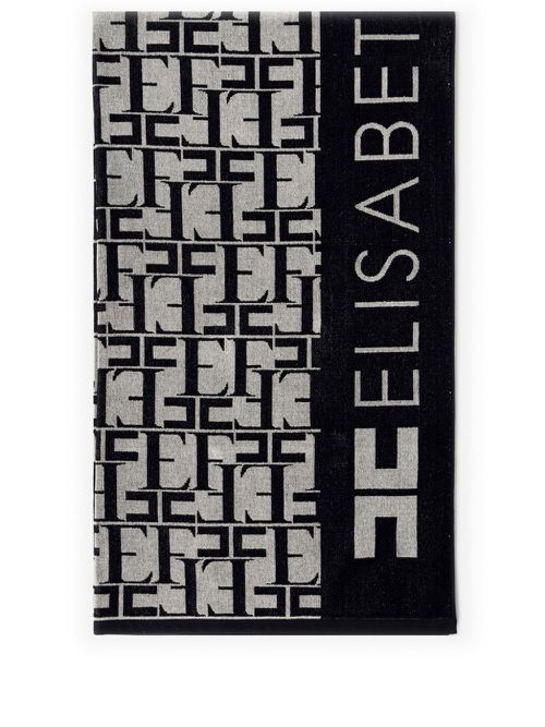Jacquard cotton beach towel - Neutrals