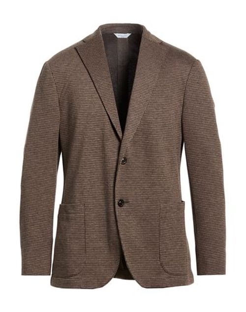 Man Blazer Brown Size XL Cotton, Elastane