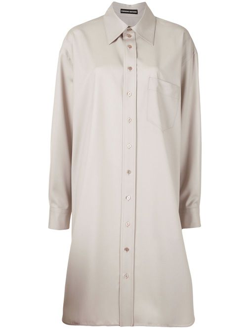 Oversized shirt dress - Neutrals