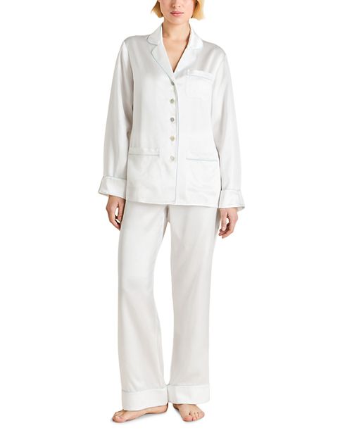 Silk Woven Long Pajama Set