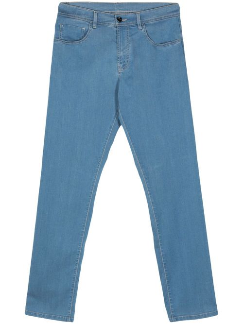 Mid-rise slim-fit jeans - Blue