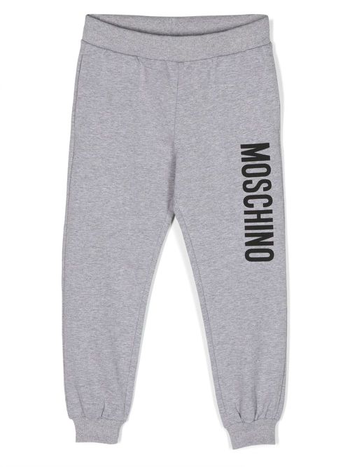 Logo-print cotton track pants - Grey