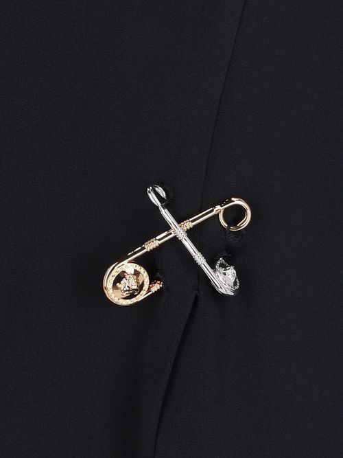 Safety Pin Flared Midi Skirt
