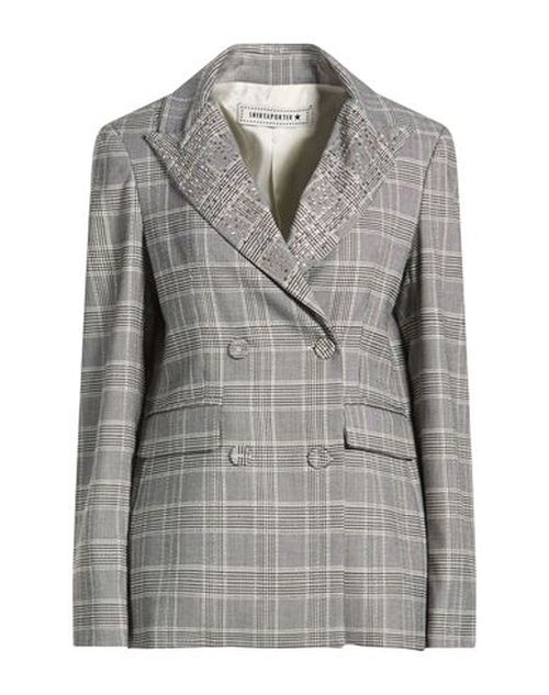 Woman Blazer Grey Size 12 Polyester, Viscose, Elastane