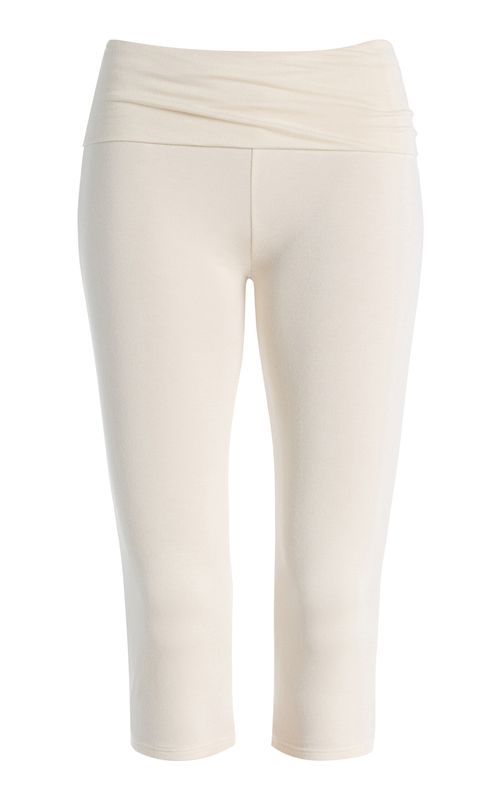 Foldover Jersey Capri Leggings - Moda Operandi