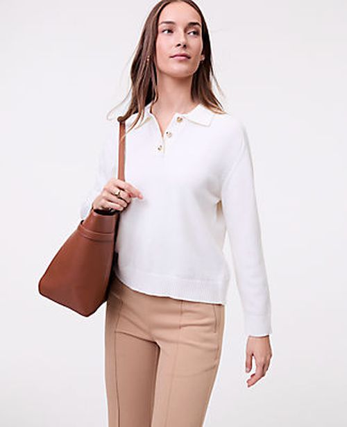 Ann Taylor Weekend Henley Sweater