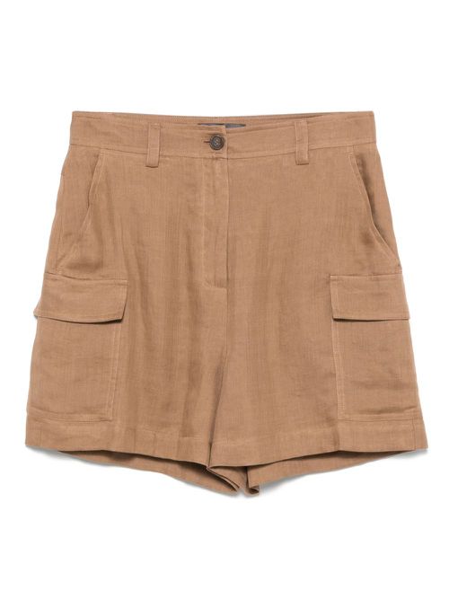 Lorena Antoniazzi ramie shorts - Brown