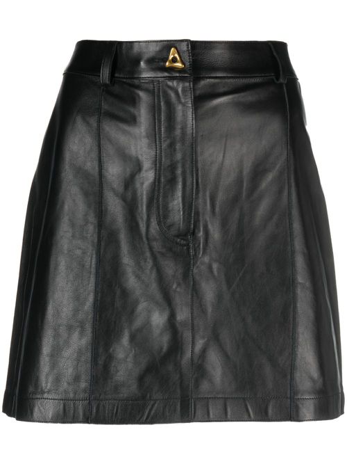 Rudens leather miniskirt - Black