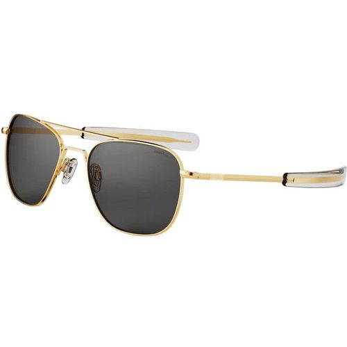 Randolph Engineering Unisex AF055 Gold 23k Outlet sunglasses Metal Gold Grey Squared Norma