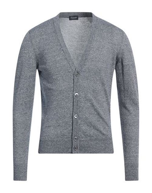 Man Cardigan Blue Size 38 Linen, Paper