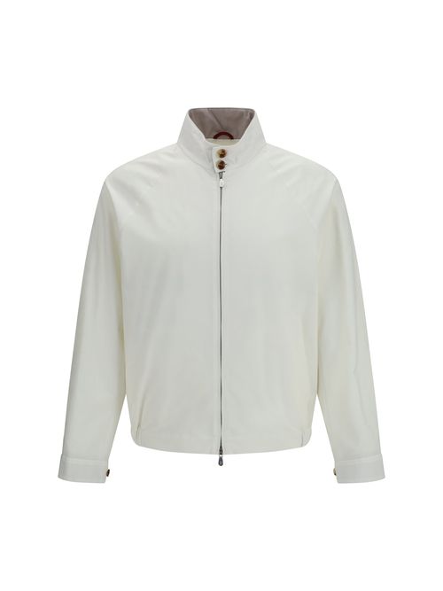 Windproof Cotton-Polyamide Jacket — White