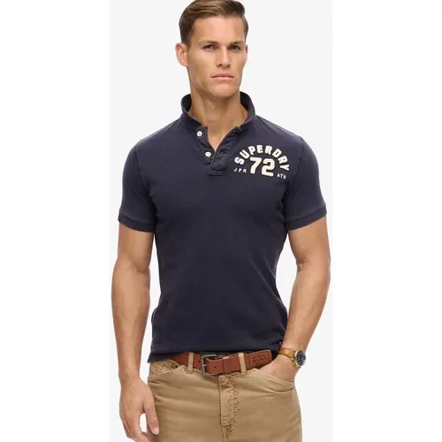 Men's Superdry Men's Vintage Athletic Polo Eclipse Navy - Size: Regular/40