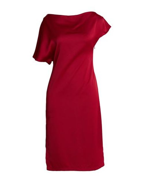 Woman Midi dress Red Size 12 Polyester