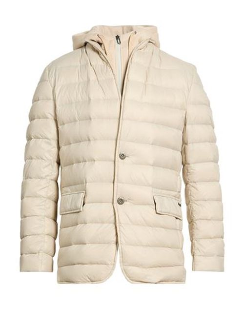 Man Puffer Beige Size 36 Polyamide