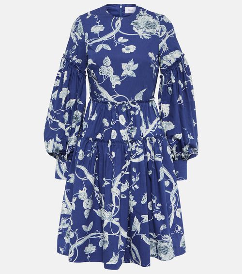 Floral cotton poplin minidress