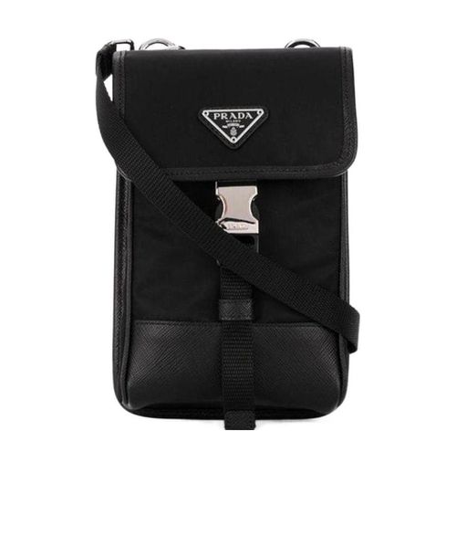 Nylon and Saffiano Leather Smartphone Case
