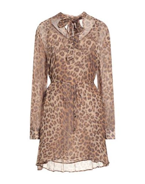 Woman Mini dress Sand Size 6 Viscose