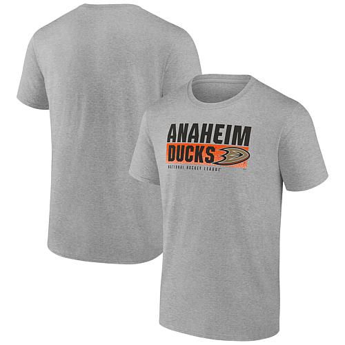 Men's Fanatics Heathered Gray Anaheim Ducks Jet Speed T-Shirt - XL