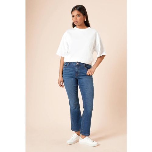 Dorothy Perkins Women's Petite Comfort Stretch Bootcut Jeans in Mid Wash