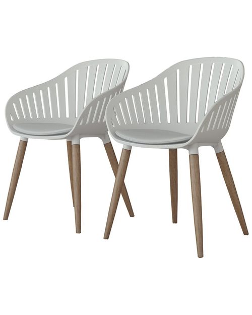 Midtown Concept 2Pc Indoor White Dining Chairs