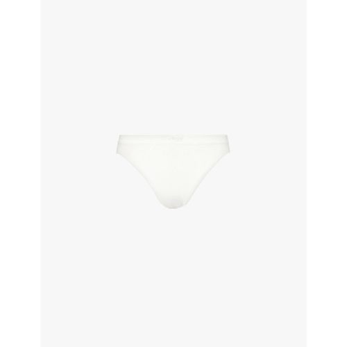 Womens Silk White Ever Ease Tai High-leg Stretch-cotton Briefs 