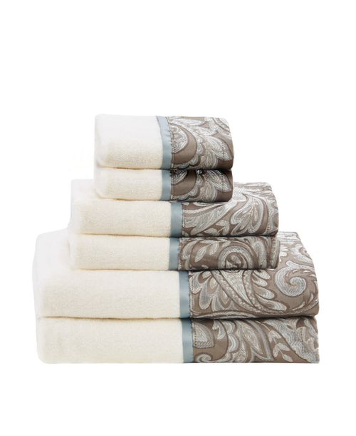 Aubrey 6-Pc Jacquard Towel Set - Blue