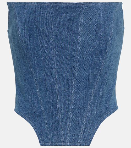 Denim bustier top
