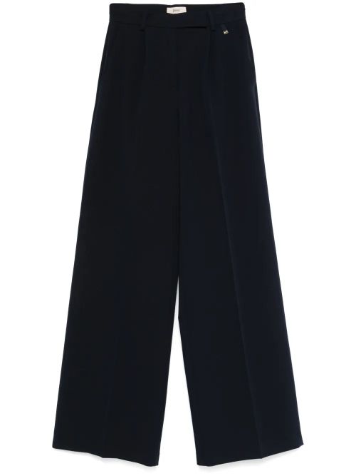 Wide-Leg Trousers — Navy