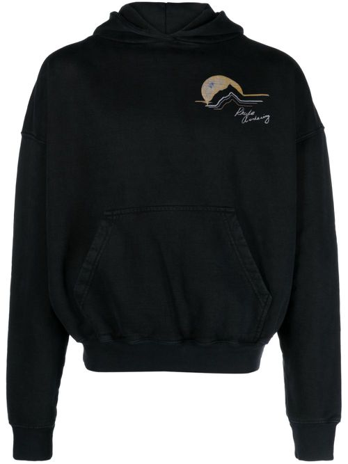 Awakening graphic-print cotton hoodie - Black