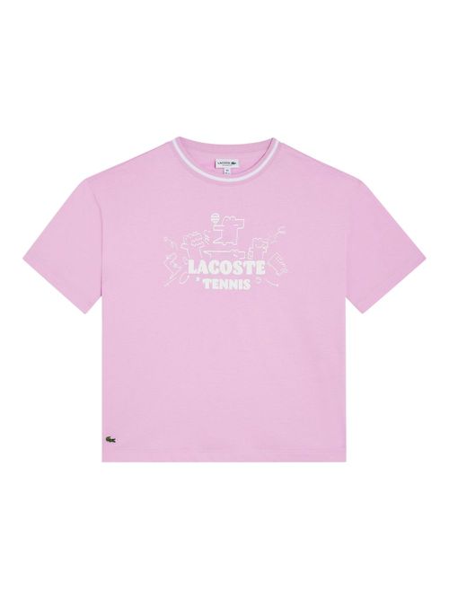 Logo-print cotton T-shirt - Pink