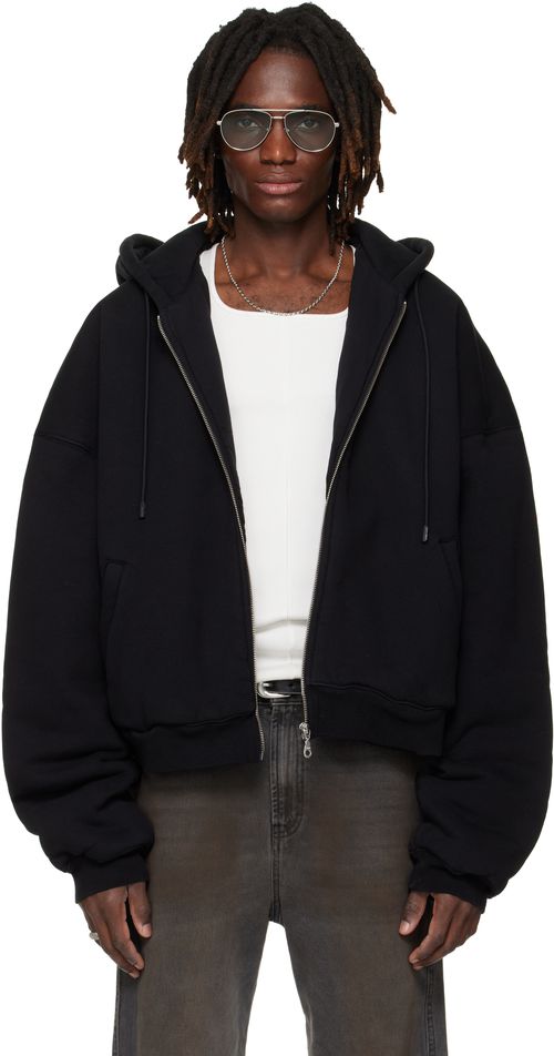 SSENSE Exclusive Black Wadded Hoodie