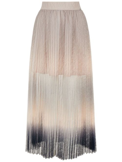Gradient-effect pleated skirt - Neutrals