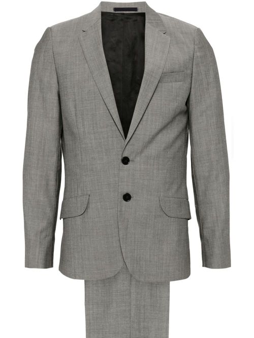 Single-breasted wool-blend suit - Grey
