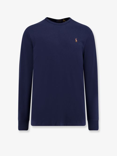 Logo-Embroidered Cotton T-Shirt — Navy