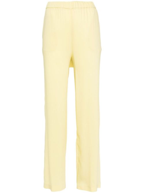 High-waist straight-leg trousers - Yellow