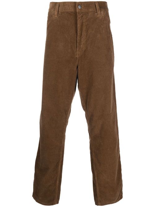 Straight-leg corduroy trousers - Brown